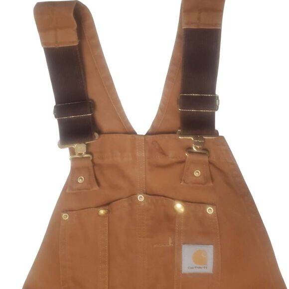 Carhartt Men's Duck Bib Work Overalls Size 34 X 34 - Picture 3 of 15